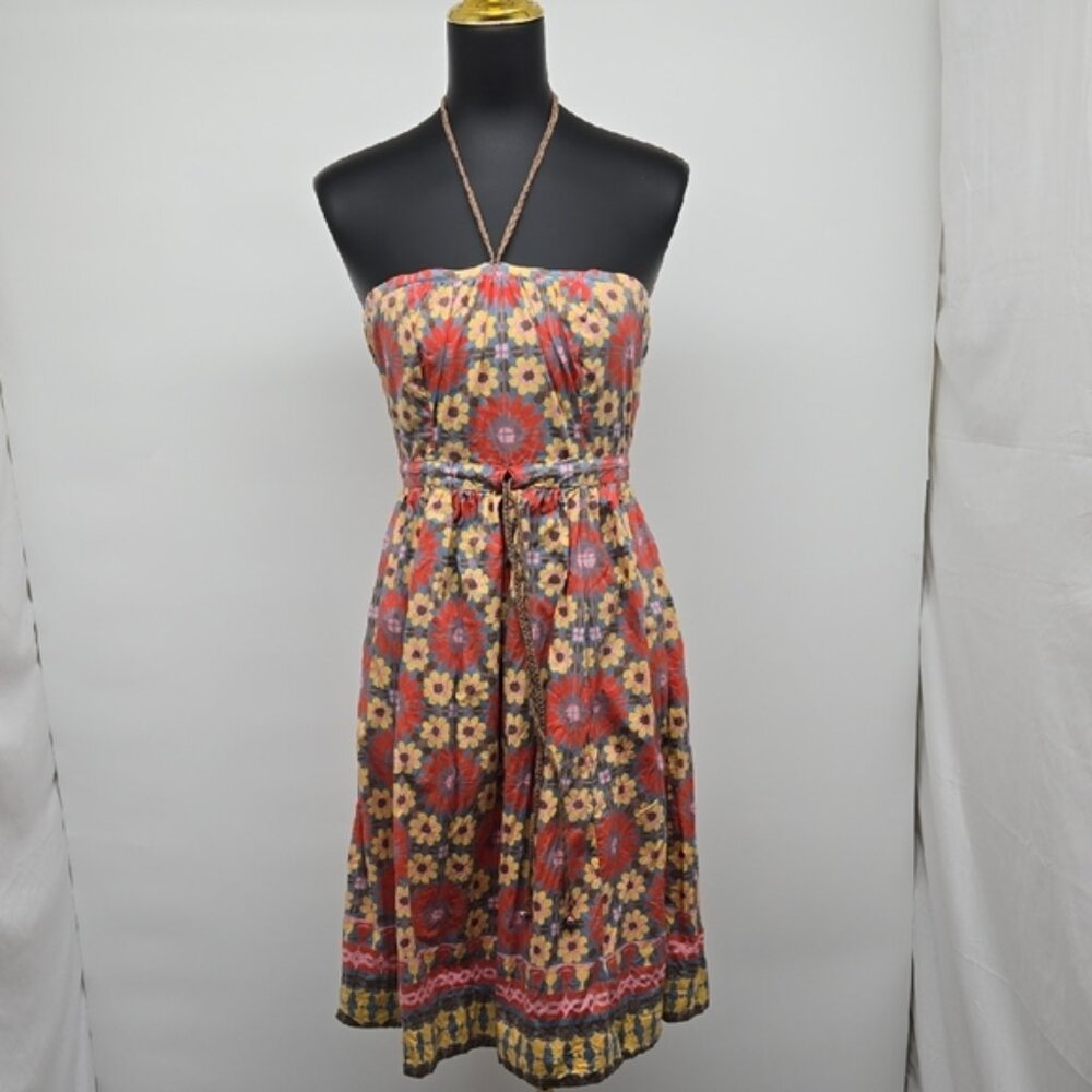 Anthropologie Plenty By Tracy Reese Floral Corset Dress Acorn Cup Dress Size 2